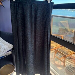 Topshop Black Animal Print A-Line Skirt